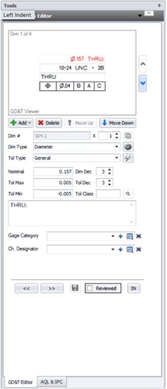 GD&T Editor Interface