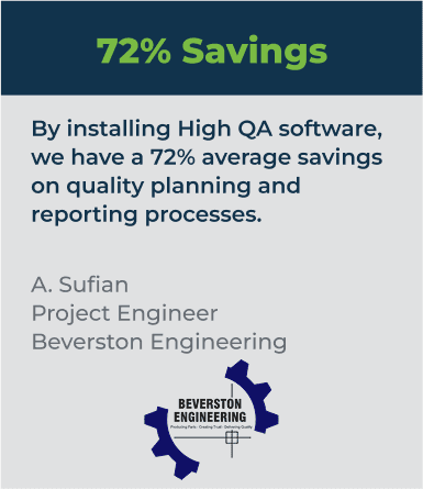 Testimonials Beverston Engineering 72% Savings
