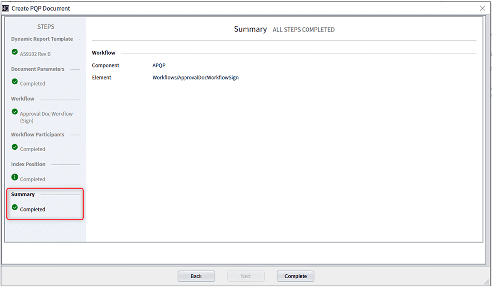 PQP Document - Summary Completed