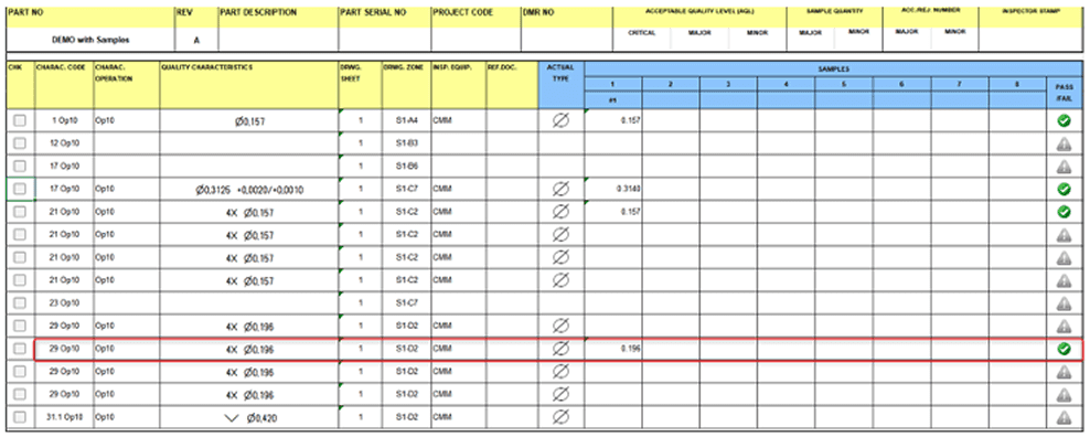 Defects Interface