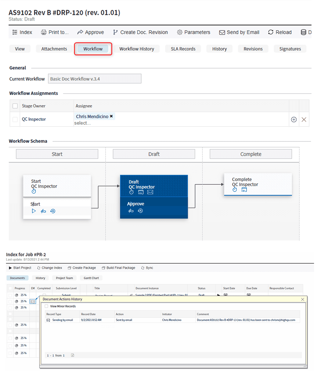 AS9102 Workflow Interface