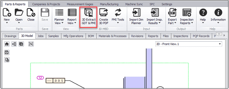 3D Extract GDT and PMI